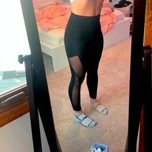Aerie leggings with mesh details on the side